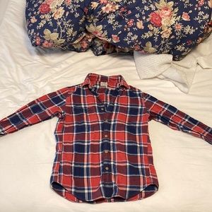 Red, white, and blue J. Crew flannel small